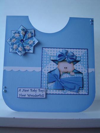 Baby Boy Tea Bag Topper and Tiles by Marilyn Clarke