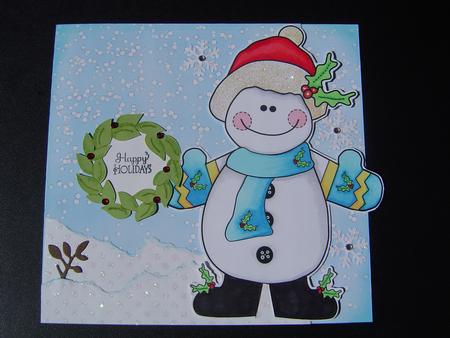 Christmas Snowman Digital Stamp by Marilyn Clarke
