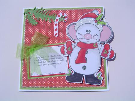Christmas Mouse Digital Stamp by Marilyn Clarke