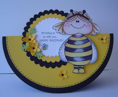 Bee Maggie Digital Stamp by Marilyn Clarke