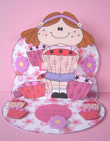 Maggie Cupcake 3D Mini Stepper by Marilyn Clarke