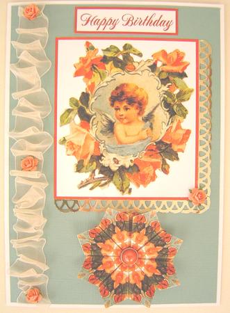 Cupid with Roses Topper and Teabag Tiles by Marilyn Clarke