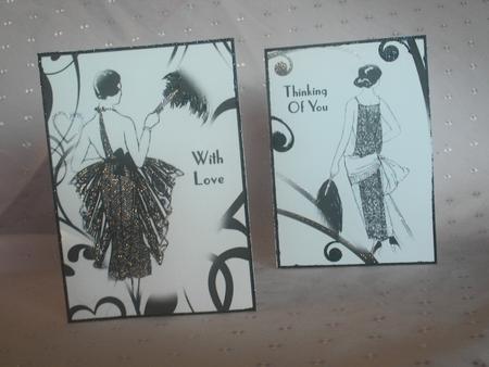Art Deco Ladies Notecards 2 by MMarilyn Willson