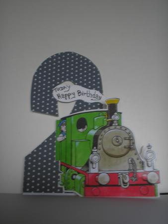 Tommy The Tank Engine Shaped Card by MMarilyn Willson
