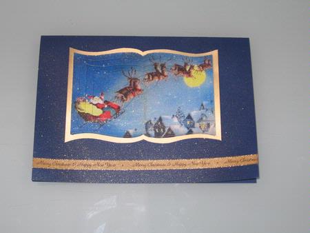 Santa and Sleigh Tunnel Book Sheet by Marion Cooper
