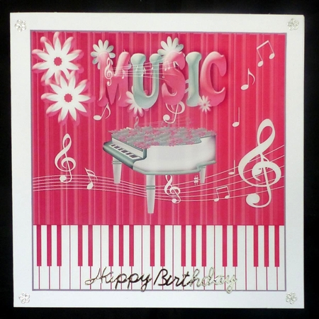 Music Floral Piano 8x8 by Maz Kfk
