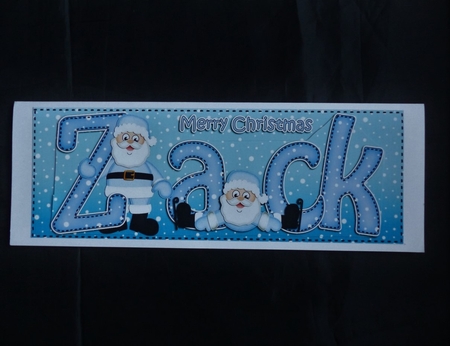 Large Dl Xmas Zack Santa & 3D Decoupage by Maz Kfk