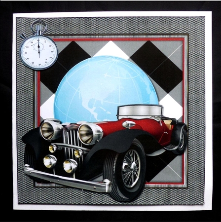 Male Card Retro Card World Globe Mini Kit by Maz Kfk