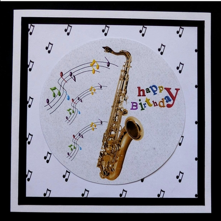 Black Symbol Music Backing Paper ( Landscape) by Maz Kfk
