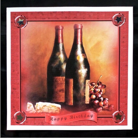 Wine & Cheese Card Front by Maz Kfk