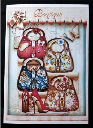 Vintage Ladies Handbags Boutique Card Mini Kit by Maz Kfk