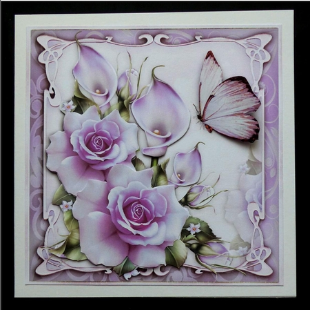 Soft Purple Roses with Callas Mini Kit by Maz Kfk