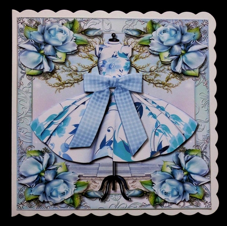 Beautiful Dress & Bleu Roses Mini Kit by Maz Kfk