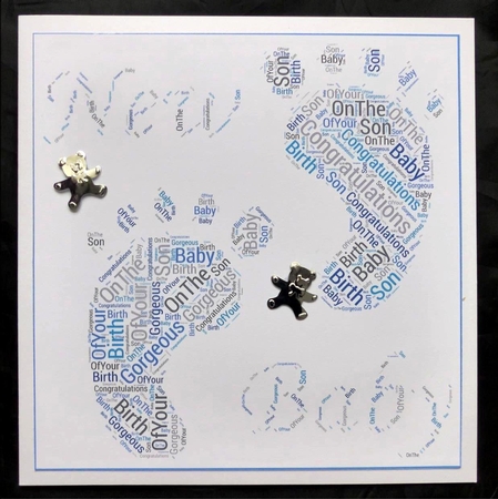 New Baby Son Feet Word Art  by Maz Kfk