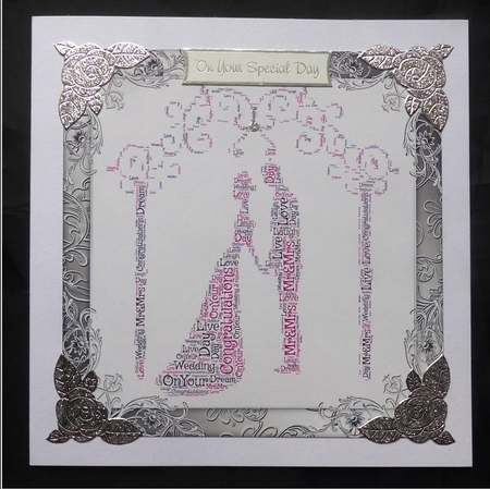 Bride And Groom Under An Arch Wedding Word Art by Maz Kfk