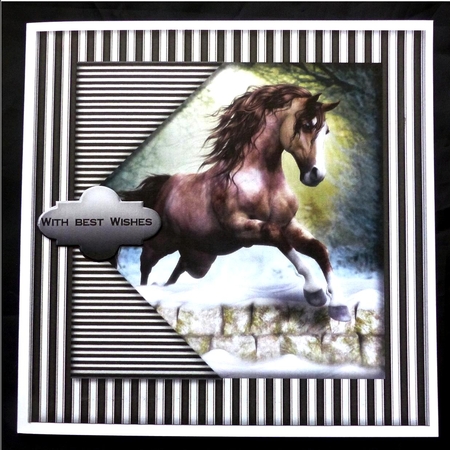 Male card Topper beautiful Horse 2 by Maz Kfk
