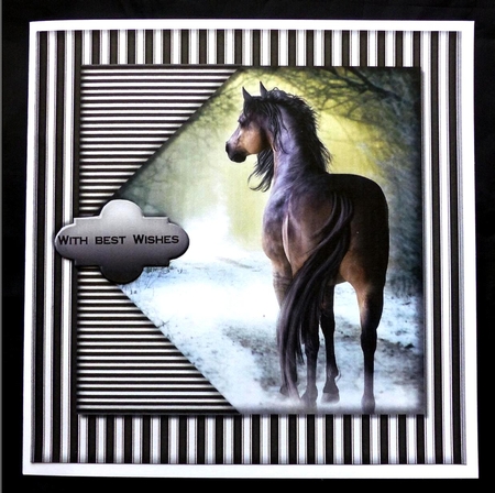 Male Card Topper Beautiful Horse 4 by Maz Kfk