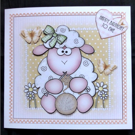 Knitting Sheep 2 Mini Kit by Maz Kfk