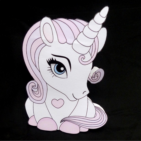 3D Shaped Card Mini Kit - Cute Little Baby Unicorn Sparkle by Maz Kfk