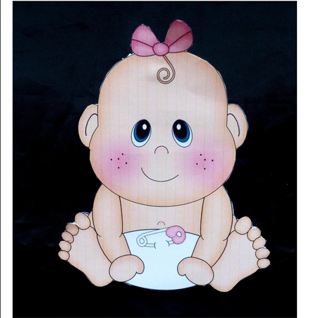 3D Shaped Card  Kit - Cute Little Baby Girl Bea by Maz Kfk