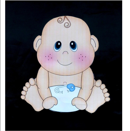 3D Shaped Card  Kit - Cute Little Baby Boy Milo by Maz Kfk