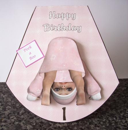 Peep-o Girl Wobble Card by Maz Kfk