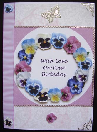 Pansy Fairy Ring Birthday Love for Friends or Family by Maz Kfk