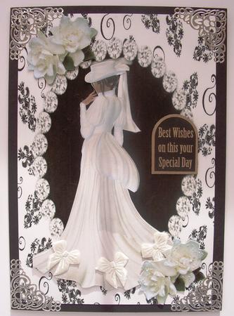 Elegant Lady in White Gown by Maz Kfk