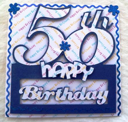 50th Plinth Card Topper by Maz Kfk