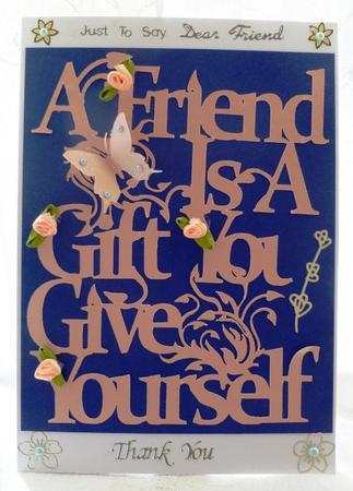 Paper Magic Frame - a Friend is a Gift by Maz Kfk