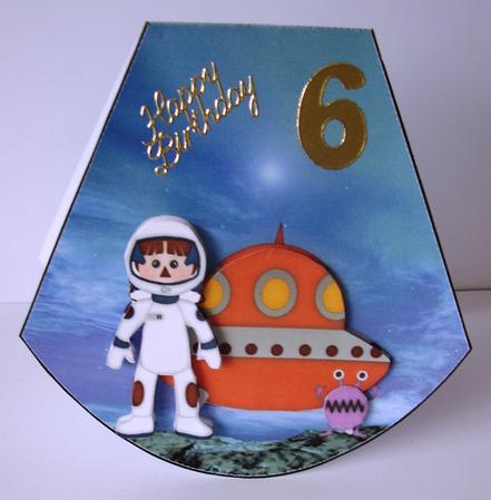 Cartoon Astronaut Wobble Card 2 by Maz Kfk