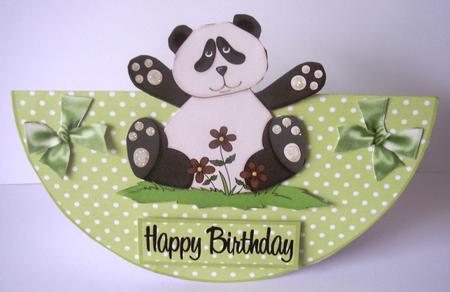 Panda Birthday / Thank You Wobble Card by Maz Kfk