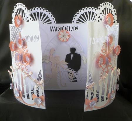 Cherry Blossom Wedding Door Card by Maz Kfk