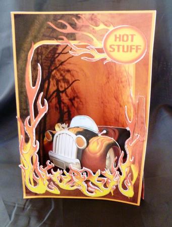 3D Corner Card Kit - Wheels on Fire by Maz Kfk