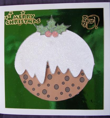 Christmas Pudding Decoupage Topper by Maz Kfk