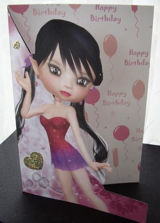 Adele Fairy A5 Shaped Front Print and Fold Card by Maz Kfk