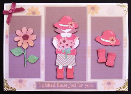 Mad Hatters - I Picked These for You Card Front & Decoupage by Maz Kfk