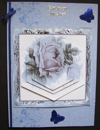 Vintage Lilac Soft Roses 2 Shaped Pyramids by Maz Kfk