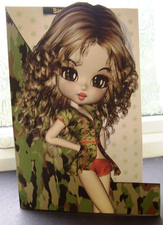 Forces Sweetheart A5 Shaped Front Print and Fold Card by Maz Kfk