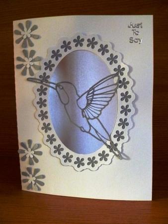 Oval 1 Card With Humming Bird by Maz Kfk