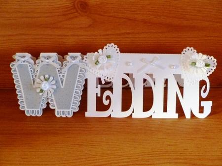 Scalloped Wedding Word Layered Card by Maz Kfk