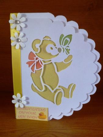 3 in 1 Teddy Scallop Card by Maz Kfk