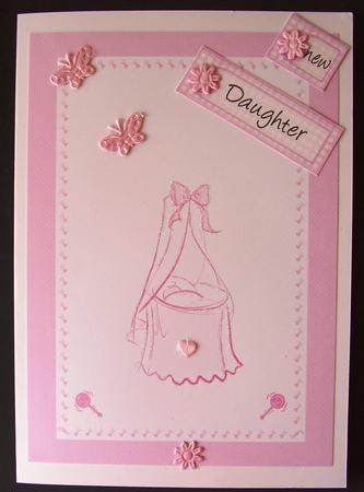 Pretty in Pink Baby Girl Greetings by Maz Kfk