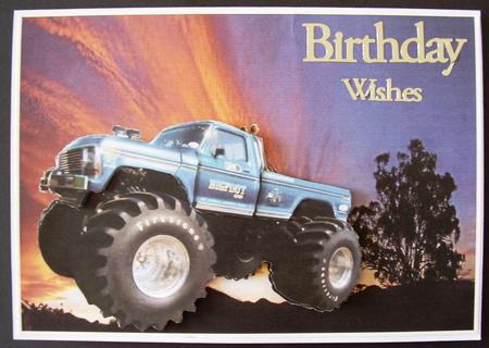 Monster Truck on Sunset Background by Maz Kfk