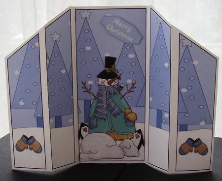 Snowy and Penguins by Maz Kfk