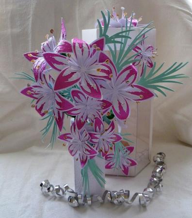 Mothers Day Stargazer Lily Spray & Box by Maz Kfk