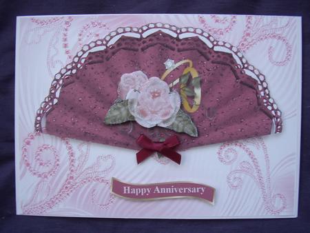 Anniversary Fan Card & Stand by Maz Kfk