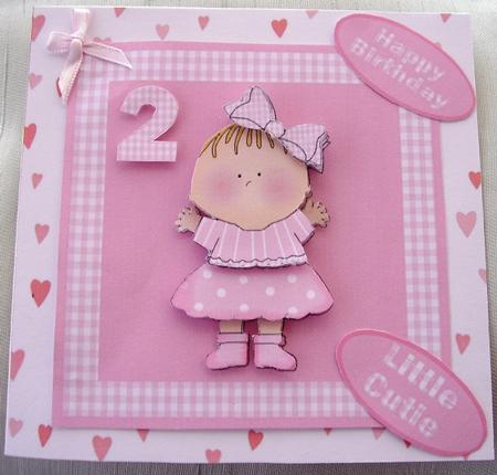 Cute Litle Girl Quick Card and Decoupage by Maz Kfk