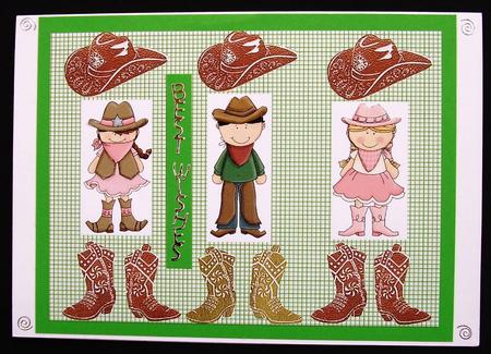 Line Dancing Cowboys & Cowgirls Step by Step A5 Card by Maz Kfk