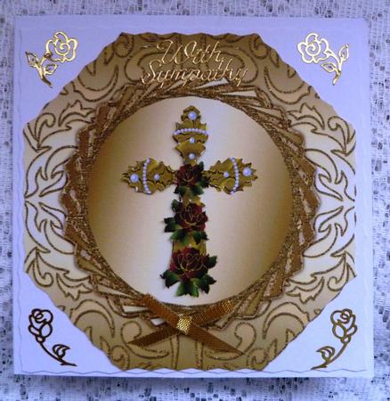 Octagon Shaped Easter/ Sympathy/ Christening Topper 1 by Maz Kfk